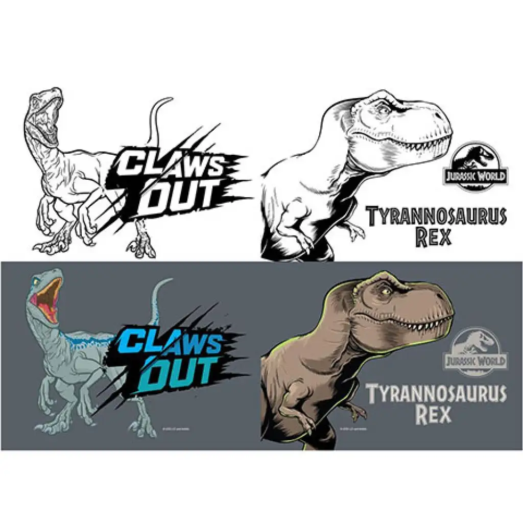 Must... Jurassic World liniertes Heft mit Malbuch, 40 Seiten, in zwei verschiedenen Ausführungen. kép 4