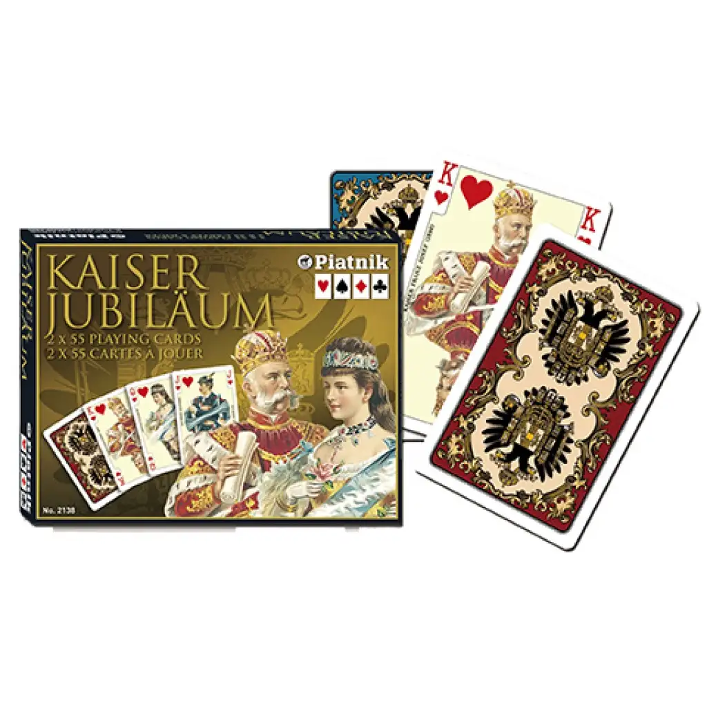 Luxus Rommé-Karten - Kaiser Jubiläum 2x55 Blatt - Piatnik