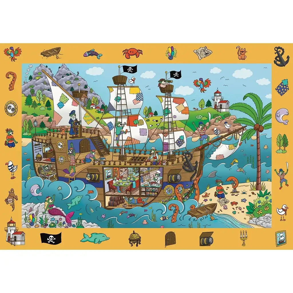 Spy Guy 100-teiliges Puzzle Piratenschiff - Trefl kép 2