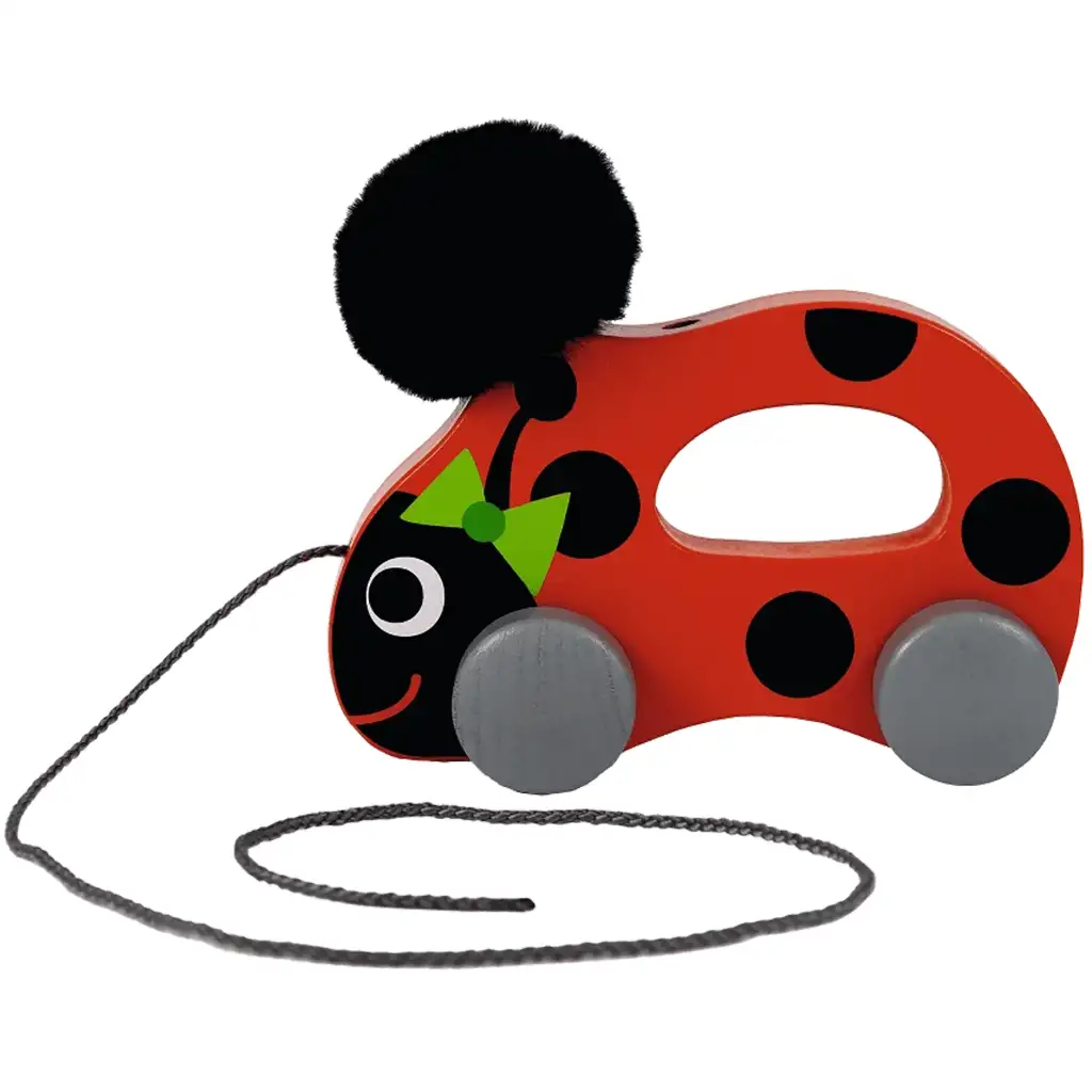 Rollender Marienkäfer Zieh-Holzspielzeug – Trefl kép 2