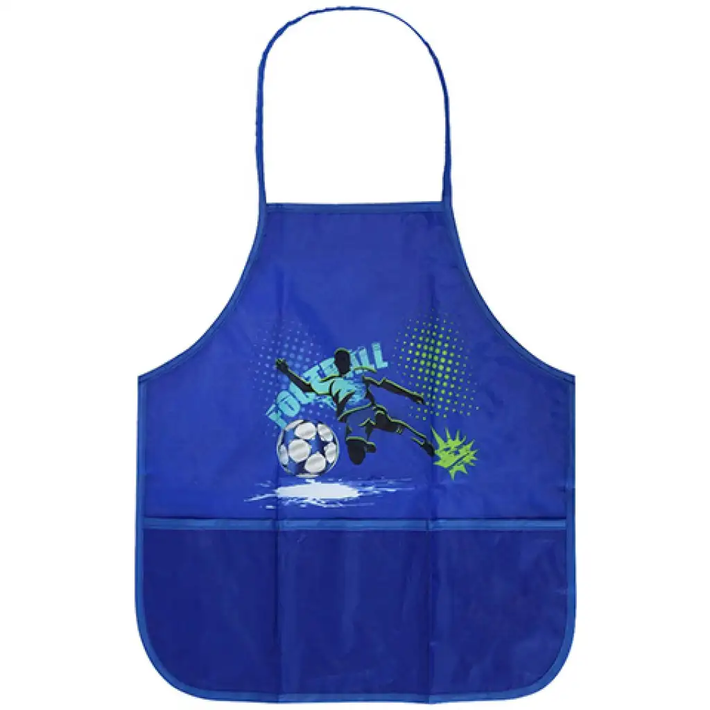 Spirit: Malerschürze mit Fußballmuster in Blau kép 1