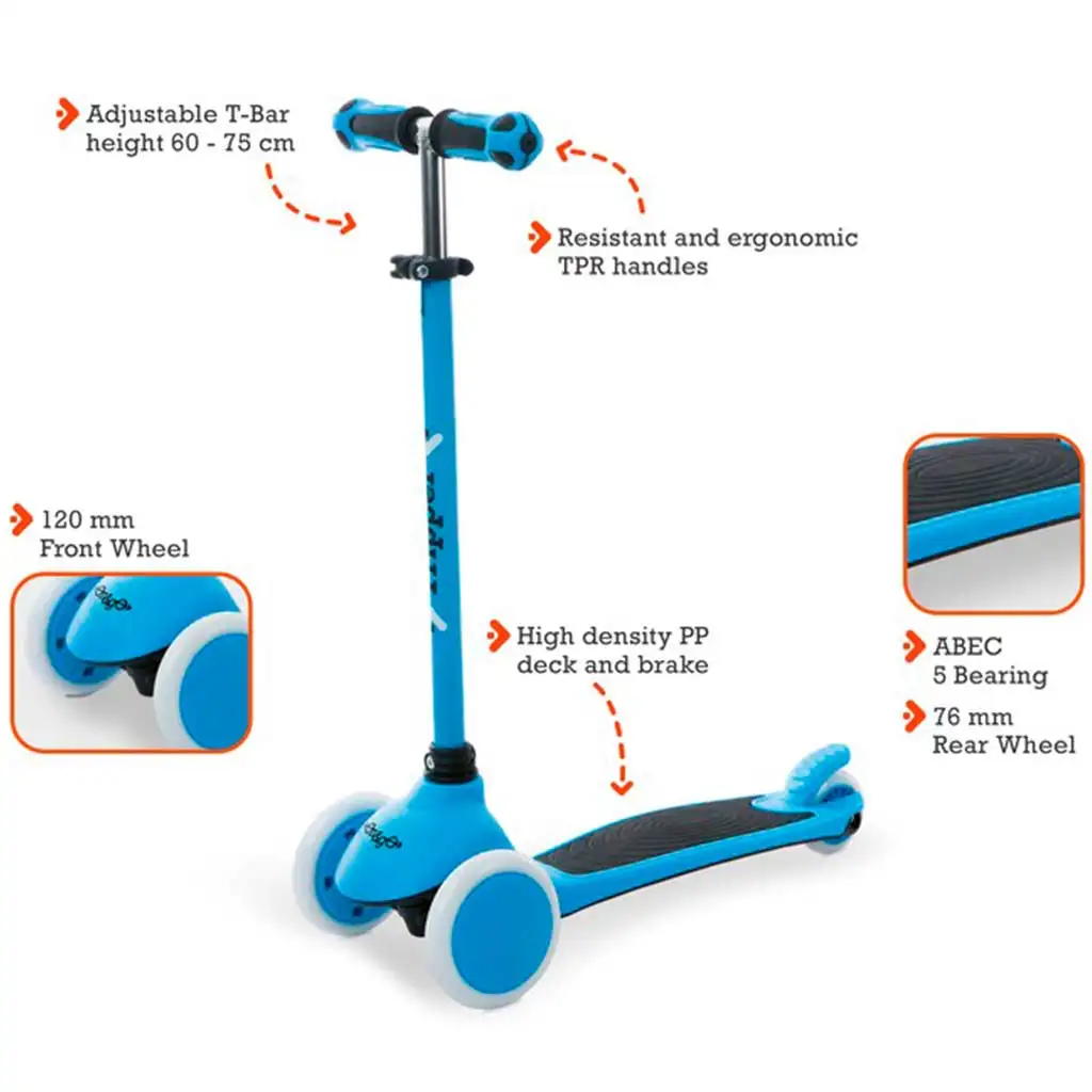 On and Go blauer dreirädriger Roller - Mondo Toys kép 2