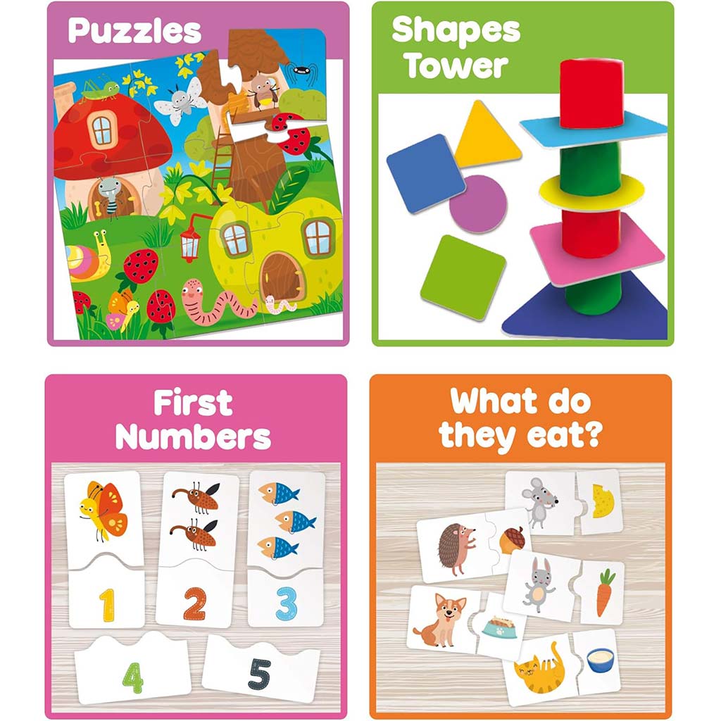 Carotina Baby: Sammlung von Lernspielen für Kleinkinder mit 10 verschiedenen Spielen – Lisciani kép 3