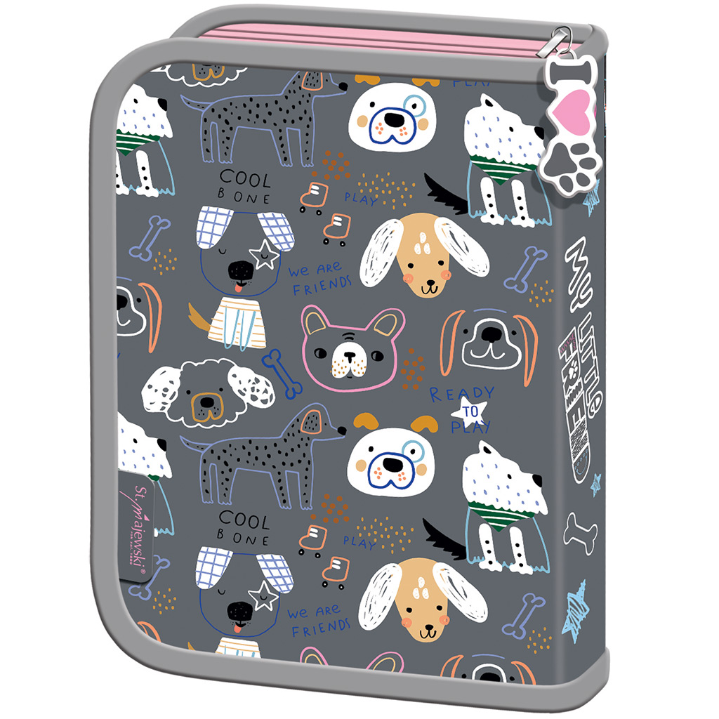 My Little Friend Hunde-Federmäppchen zum Aufklappen 20,5x13,5x3,5cm kép 2