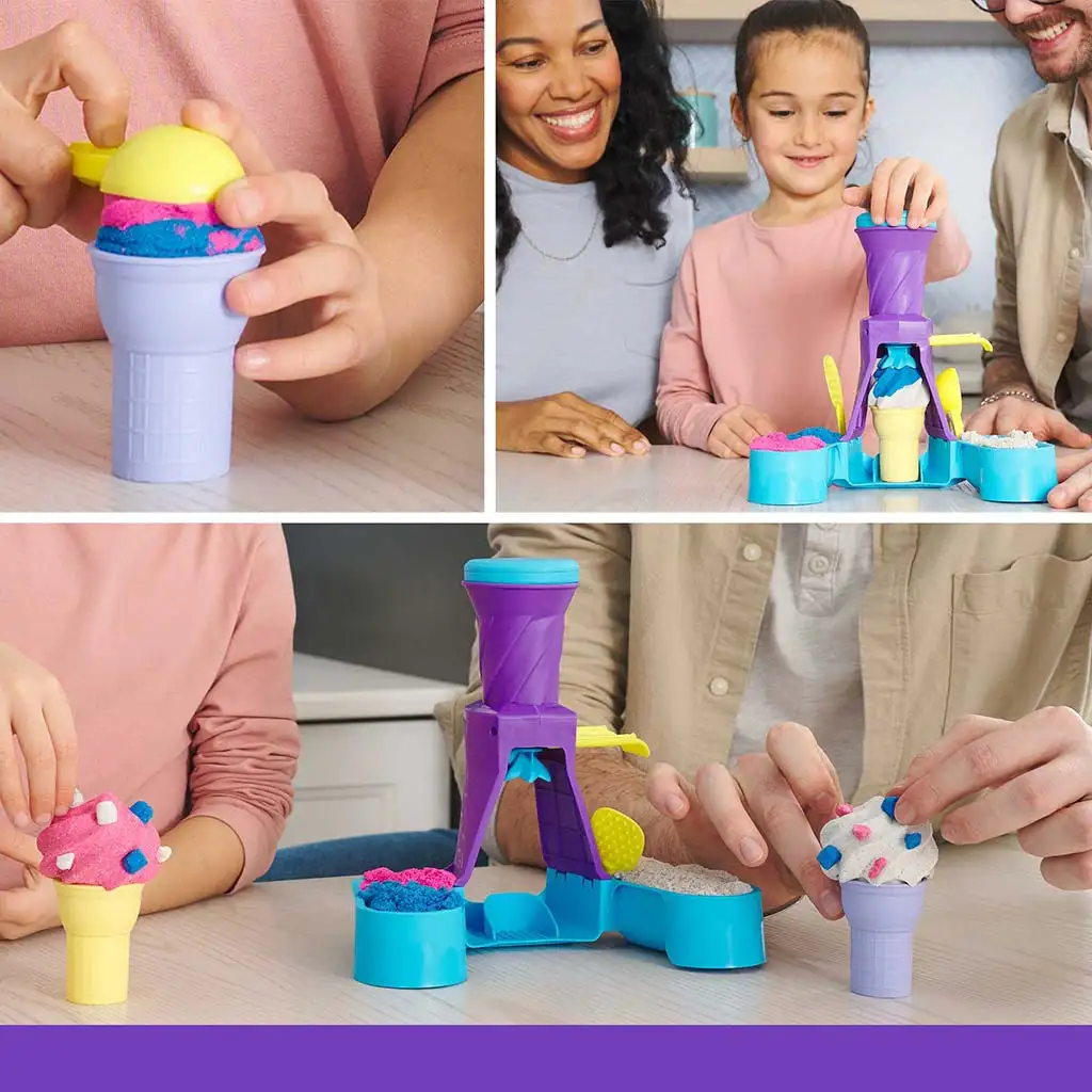 Kinetic Sand: Eiscreme-Herstellungsset mit Sandknete 396g - Spin Master kép 2