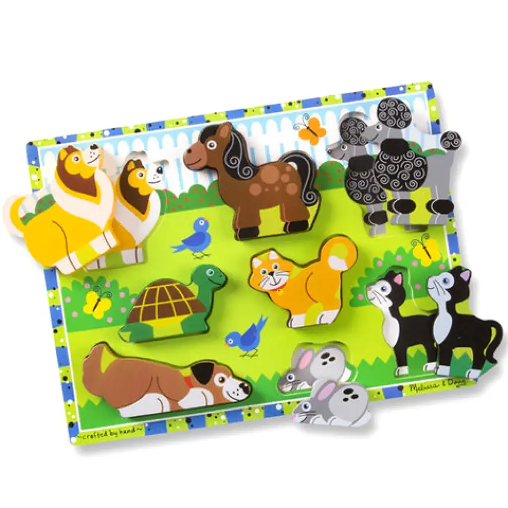 Kis kedvencek vastag fa formapuzzle 8 elemmel - Melissa & Doug kép 1