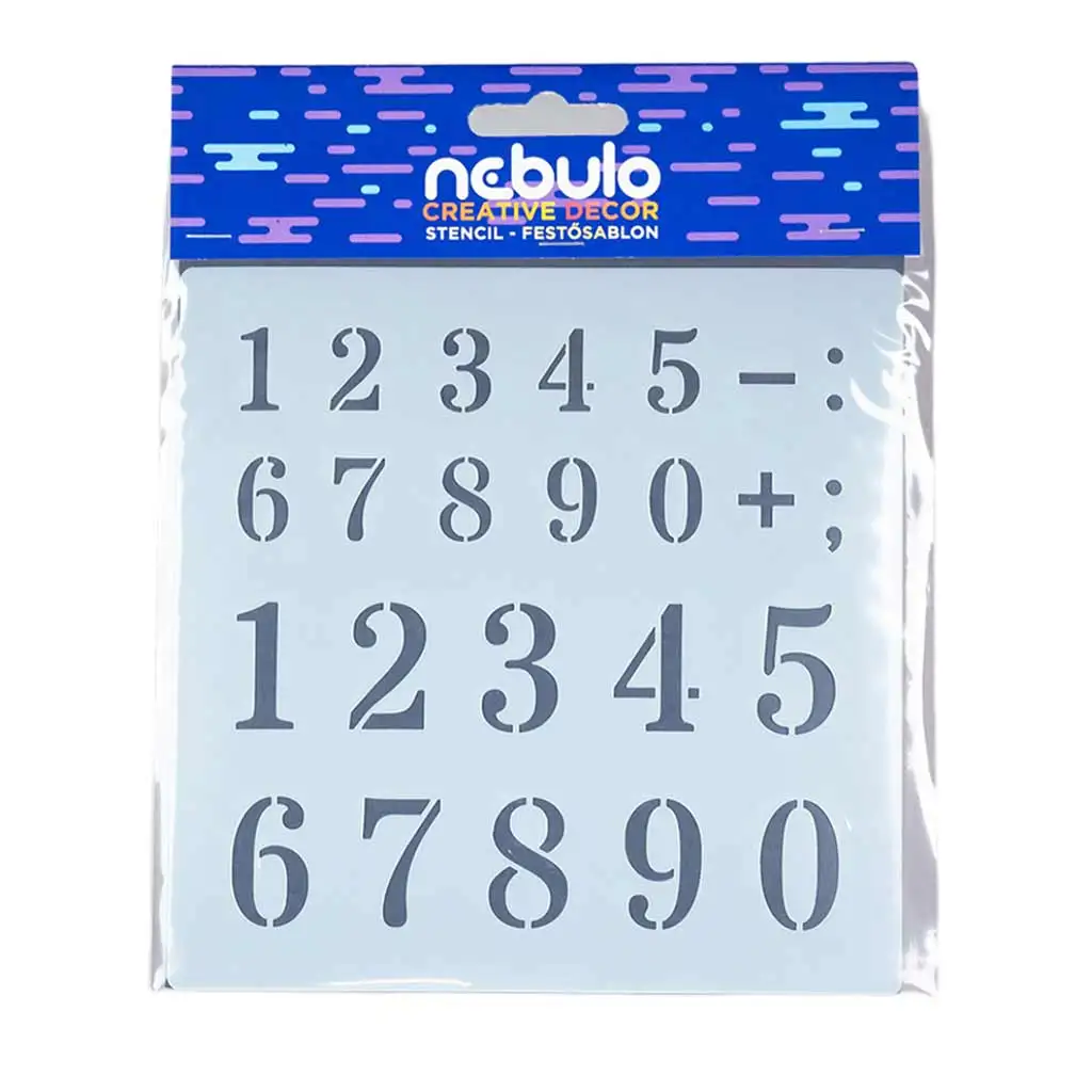 Nebulo: Kleine Zahlen Kunststoff-Schablone
