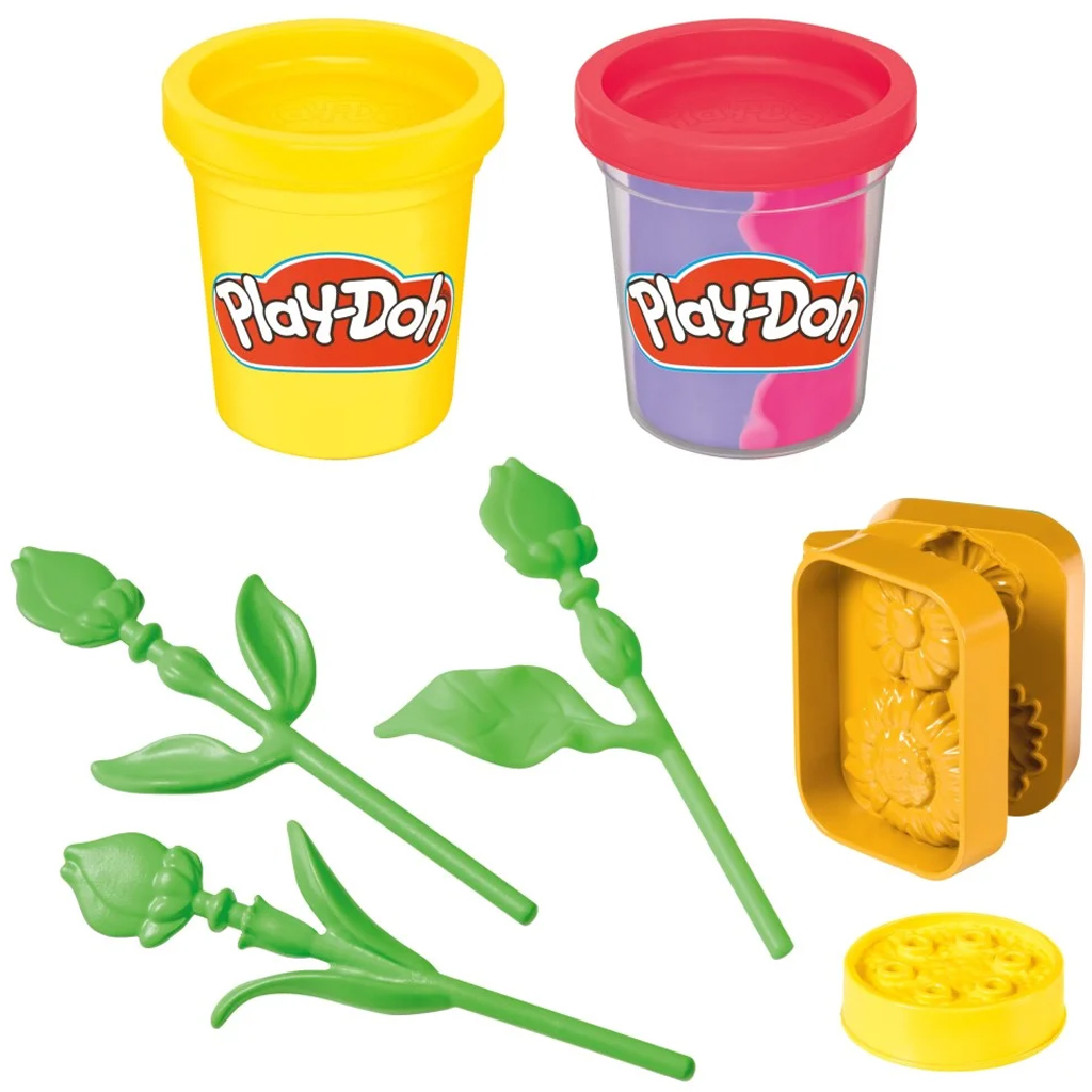 Play-Doh: Kleine Blumen – Sonnenblume und Gänseblümchen Knetset – Hasbro kép 3