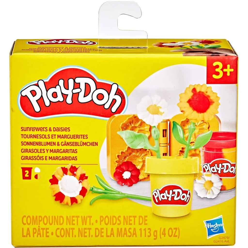 Play-Doh: Kleine Blumen – Sonnenblume und Gänseblümchen Knetset – Hasbro