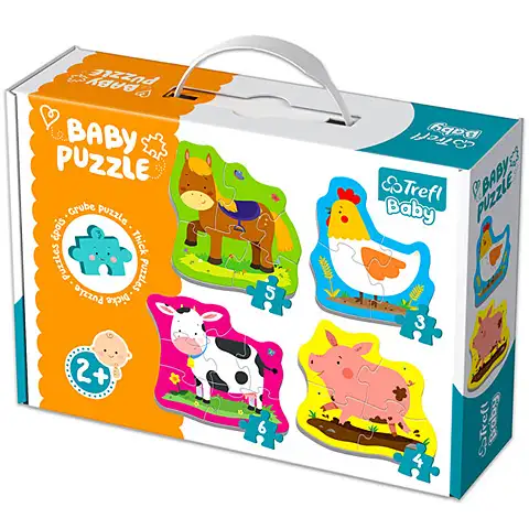 Kleine Tiere auf dem Bauernhof Baby-Puzzle-Set - Trefl
