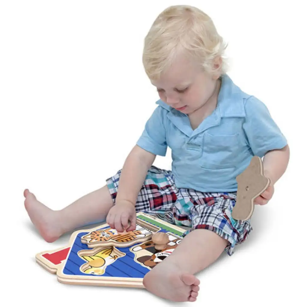 Haustier-Puzzle mit Griffen - Melissa & Doug kép 2
