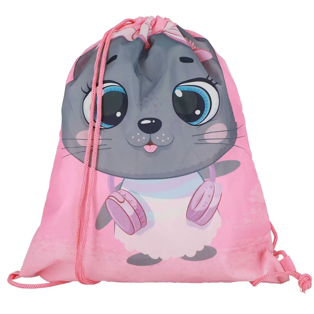 Spirit: Graue Katzenschulranzen, Rucksack 5-teiliges Set 38x17x28cm kép 5