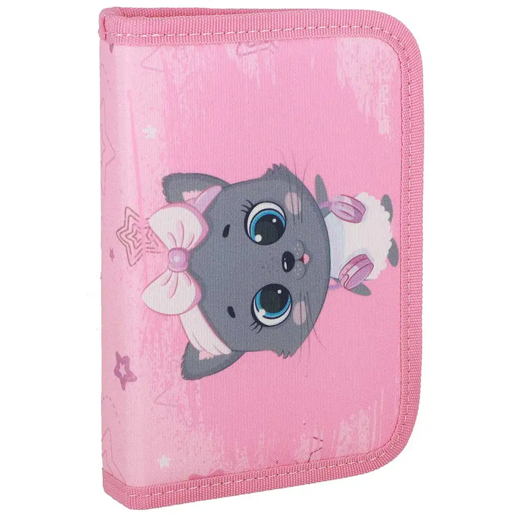 Spirit: Graue Katzenschulranzen, Rucksack 5-teiliges Set 38x17x28cm kép 7