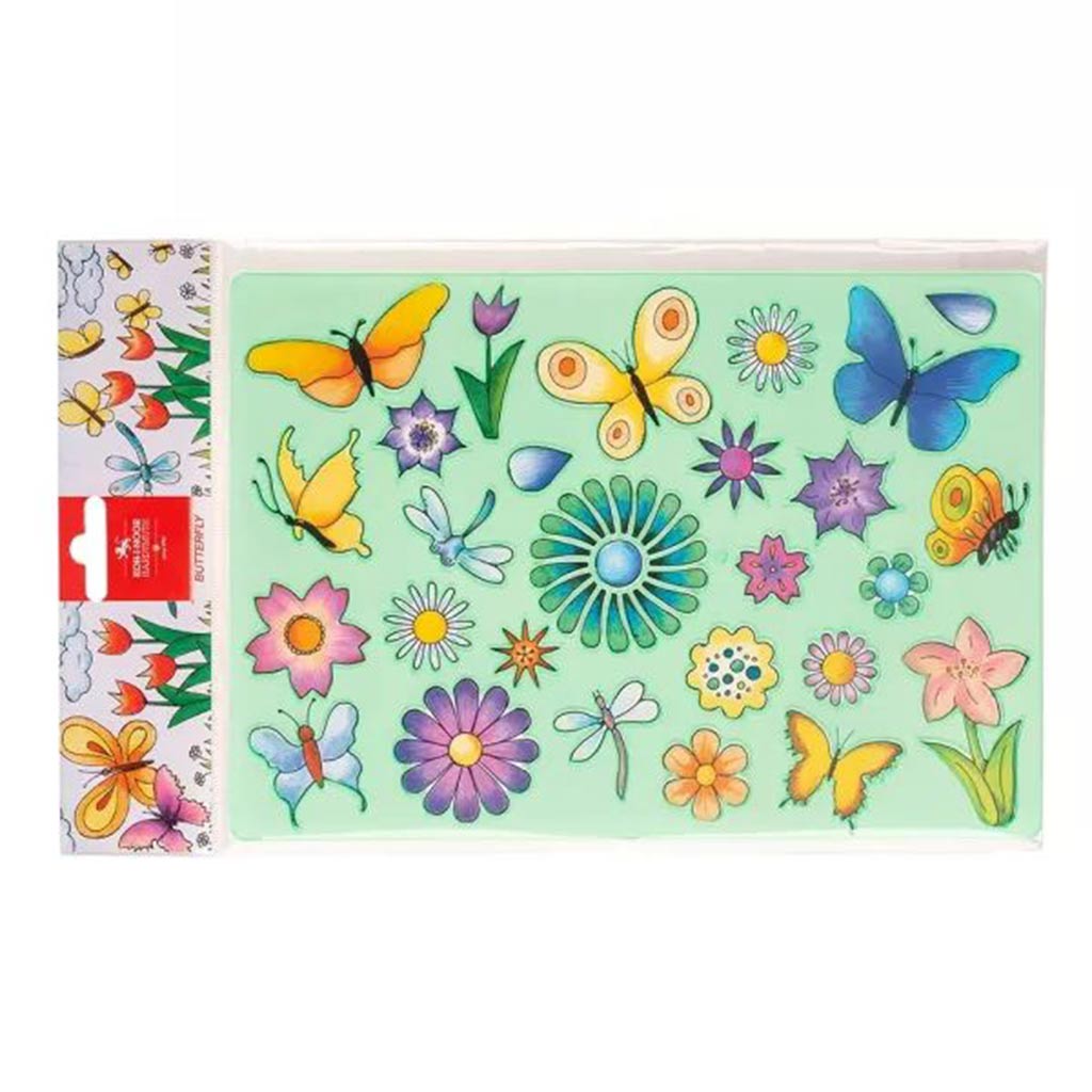 ICO: Koh-I-Noor Zeichenschablone mit Schmetterlingen