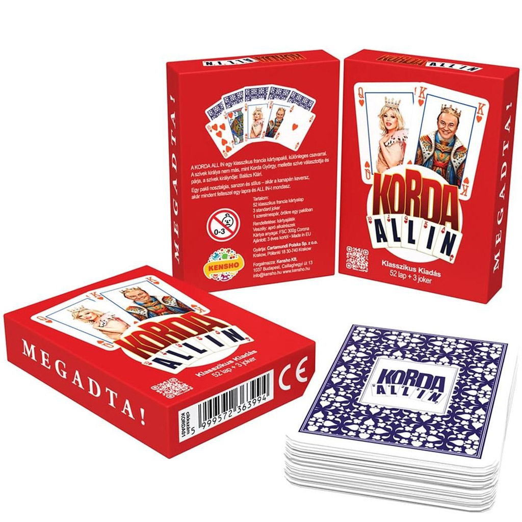 Korda All-in Klassisches französisches Kartenspiel (52 Karten + 3 Joker) kép 5