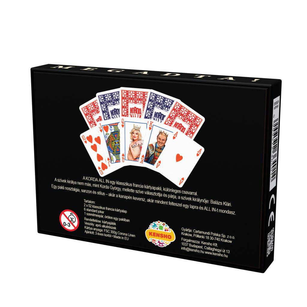 Korda All-In Deluxe französisches doppeltes Kartenspiel (2x52 Karten + 6 Joker) kép 2