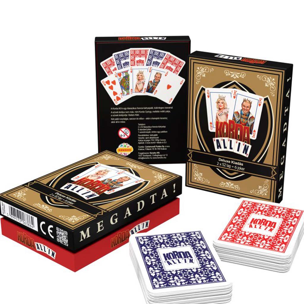 Korda All-In Deluxe französisches doppeltes Kartenspiel (2x52 Karten + 6 Joker) kép 3