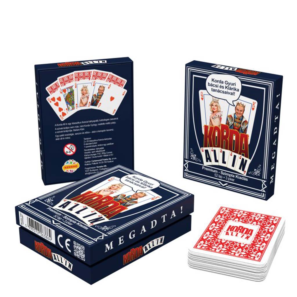 Korda All-In Premium französisches Kartenspiel (52 Karten + 3 Joker) kép 3
