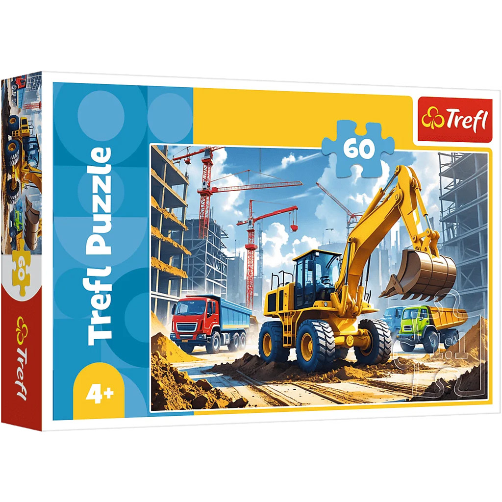 Baggerlader-Traktor 60-teiliges Puzzle - Trefl
