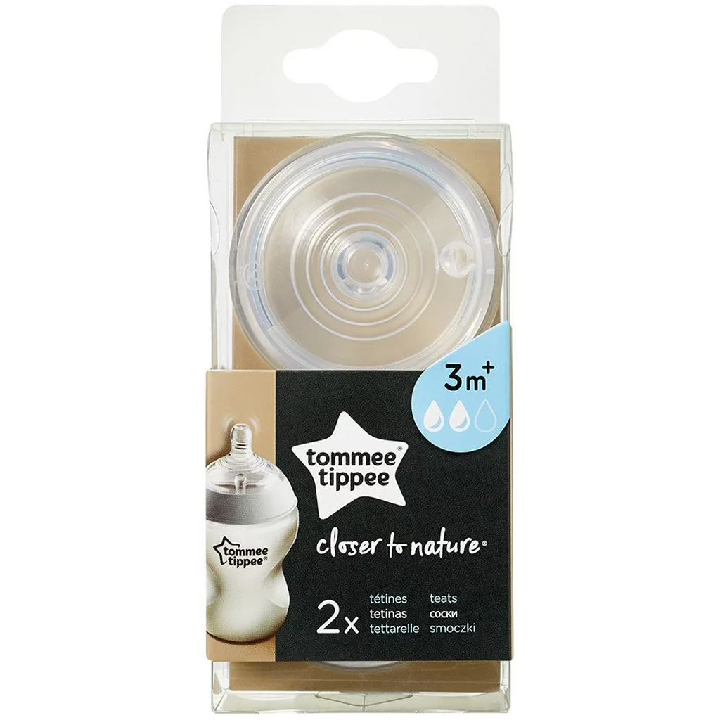 Tommee Tippee: Closer to Nature közepes folyású cumisüveg cumi 2db (3 hó+) kép 1