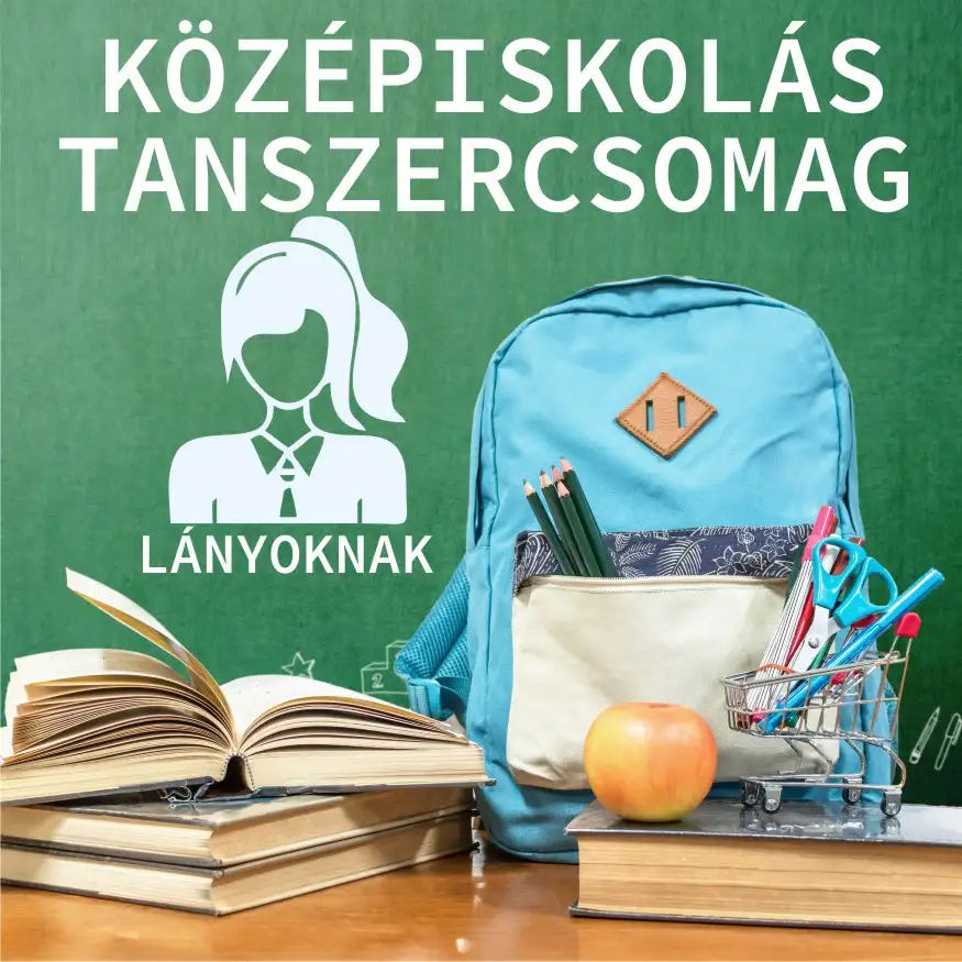 Középiskolás iskolakezdő tanszercsomag lányoknak kép 1