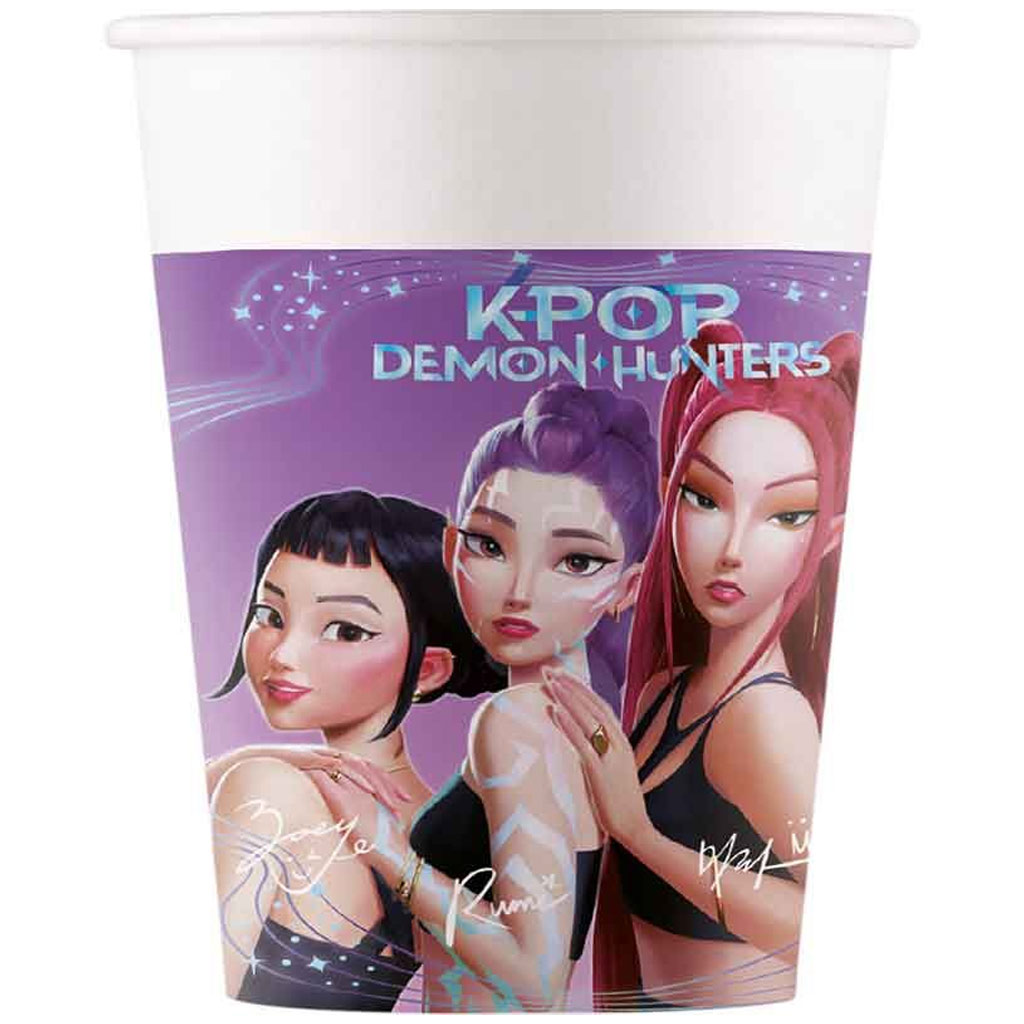 K-Pop Démonvadászok papír pohár 8db-os szett 200ml kép 1