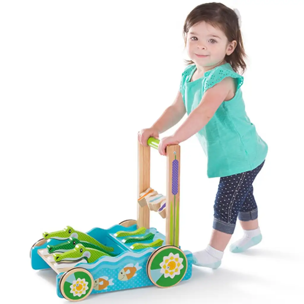 Kroko-Klick-Klack-Schiebespiel aus Holz - Melissa & Doug kép 3