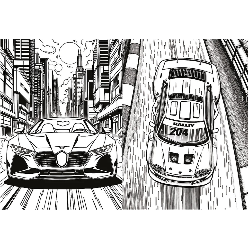 Rasante Fahrzeuge Malbuch – Trefl kép 3