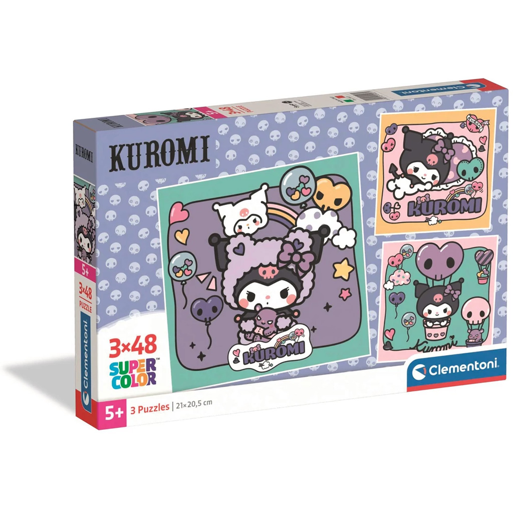 Kuromi 3x48db-os Super Color puzzle - Clementoni kép 1