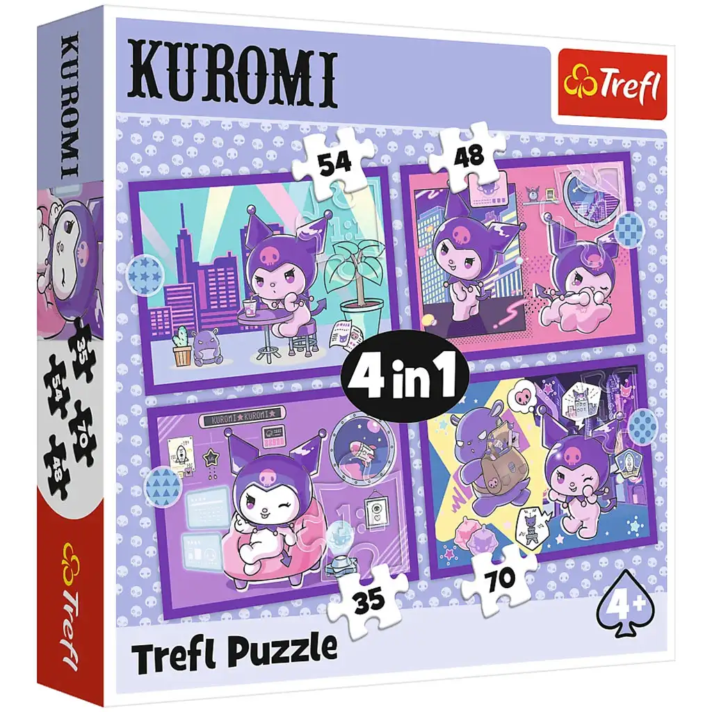 Kuromi Tage 4-in-1 Puzzle - Trefl