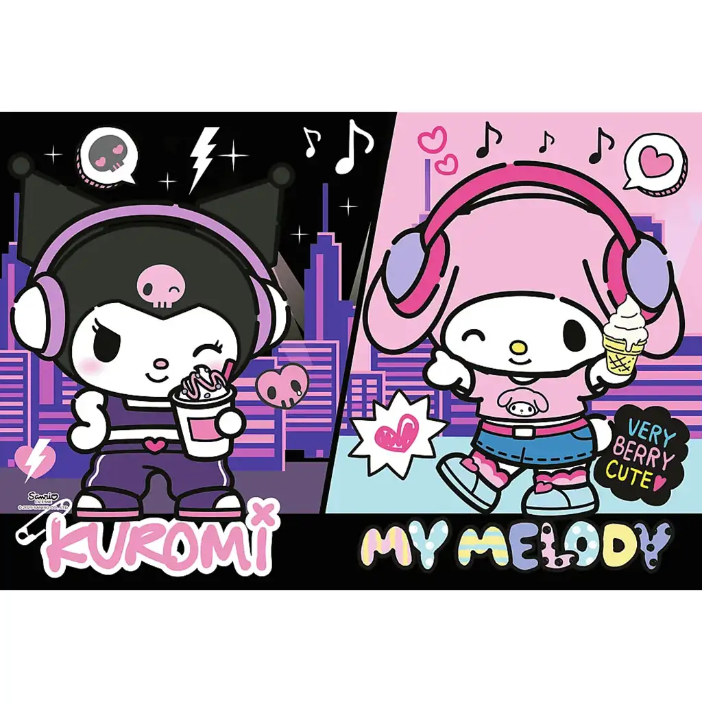 Kuromi und My Melody Stadt-Rhythmus 160-teiliges Puzzle – Trefl kép 2
