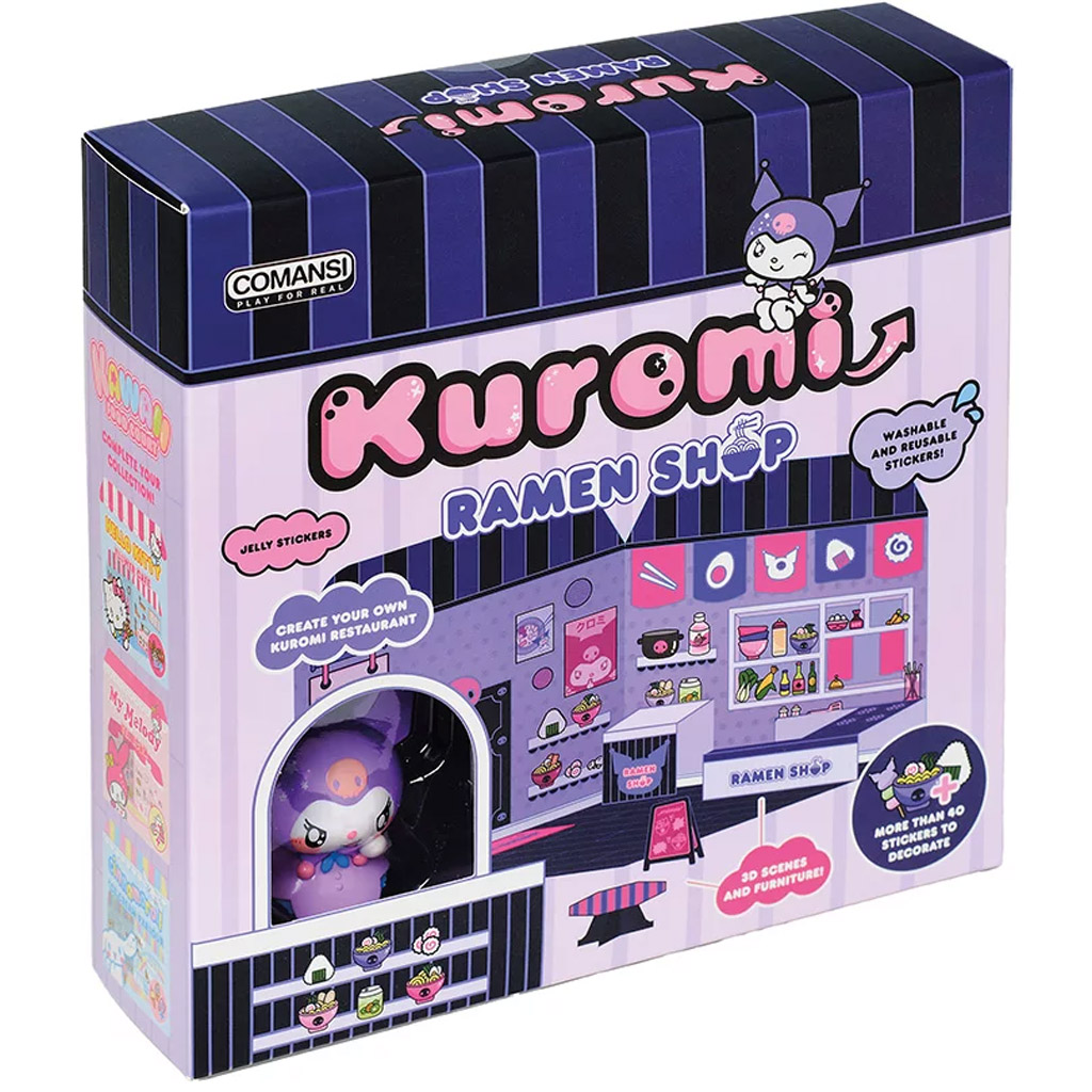 Hello Kitty: Kuromi Ramen Shop Figur mit Haus zum Bekleben - Comansi