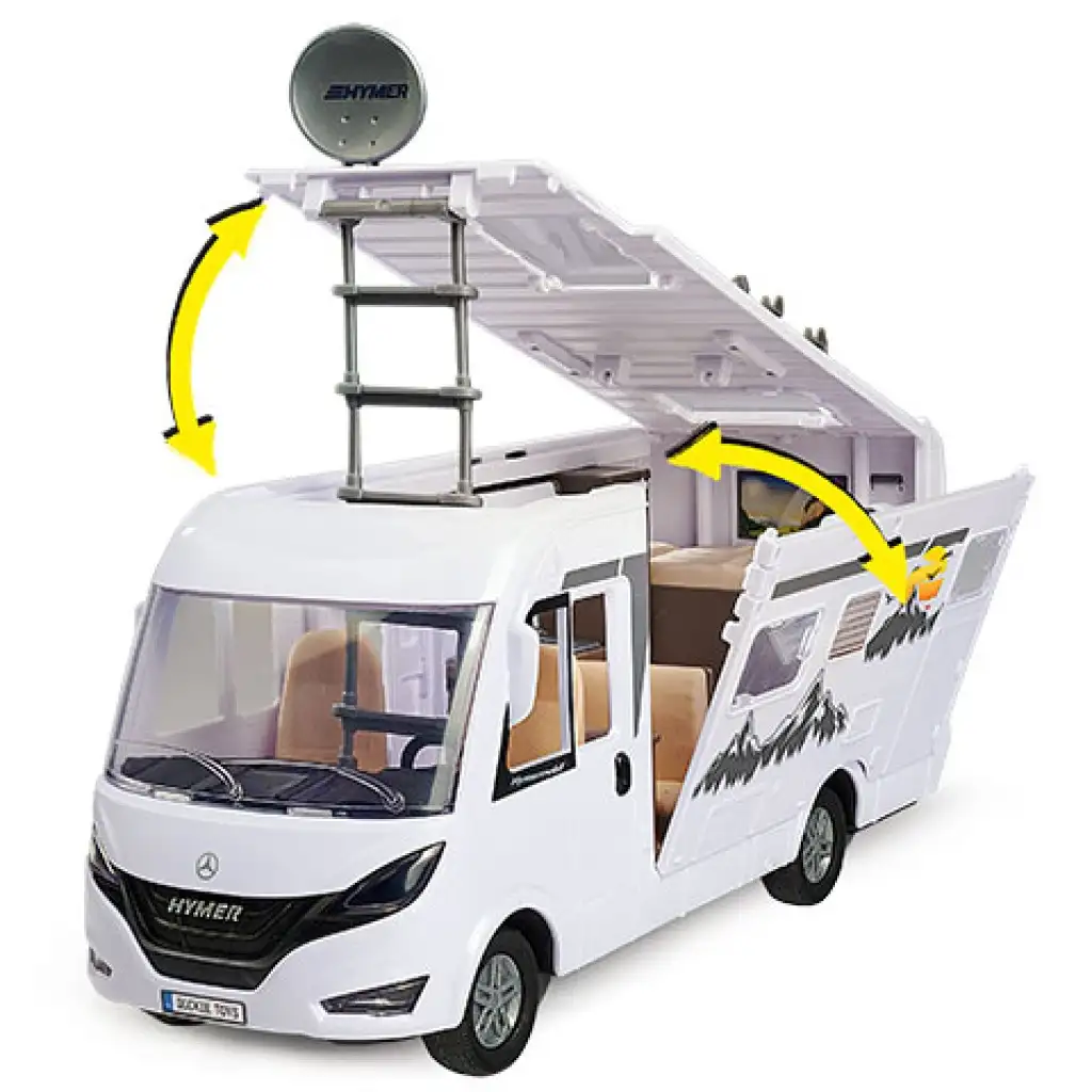 Hymer Camping Van Wohnmobil mit Zubehör 30cm - Dickie Toys kép 2