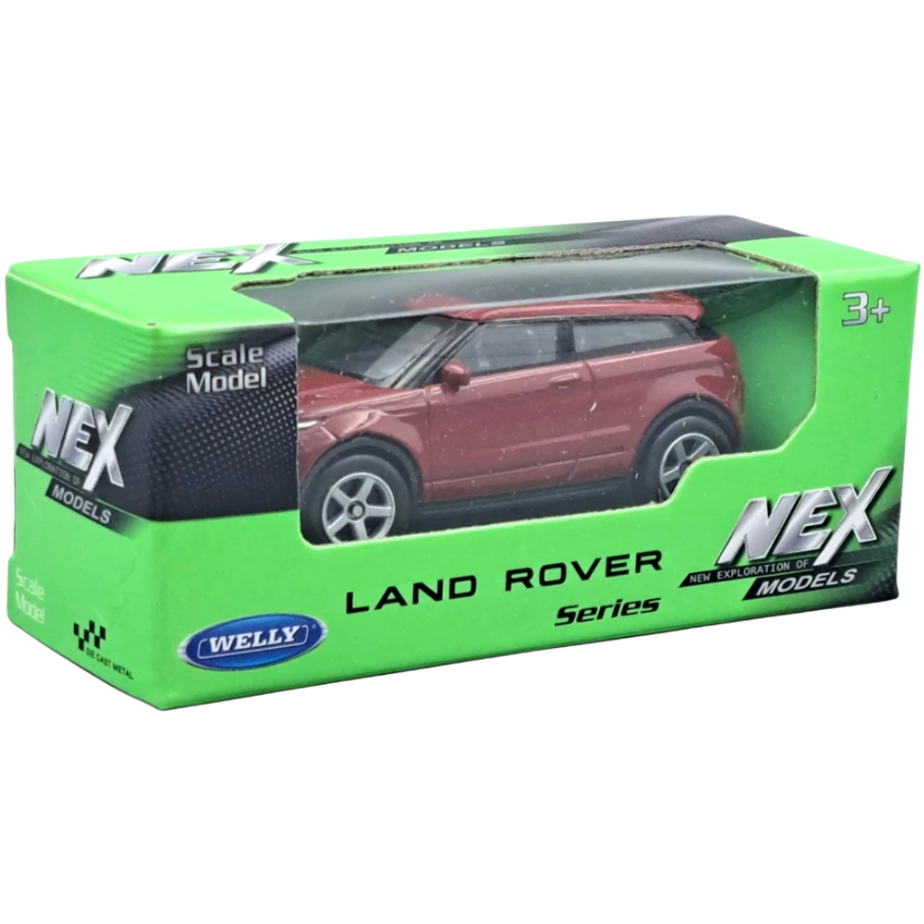 Welly: Land Rover Evoque burgunderrotes Metallmodellauto 1:64