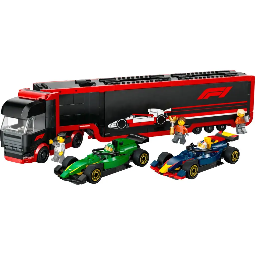 LEGO® City: F1®-Truck mit RB20 und AMR24 F1®-Autos (60445) kép 2