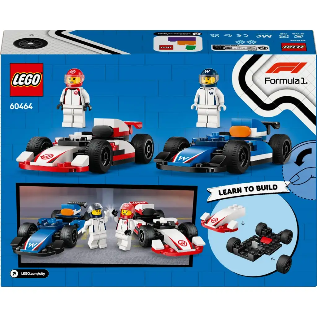 LEGO® City: Williams Racing F1®- und Haas F1®-Rennwagen (60464) kép 5