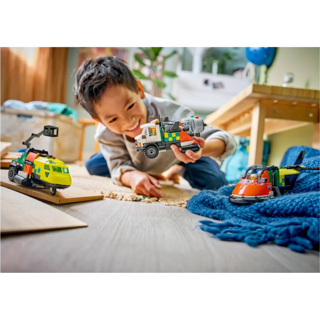 LEGO® City: Flugzeug, Hubarbeitsbühnenwagen und Luftkissenfahrzeug Remix (60505) kép 4