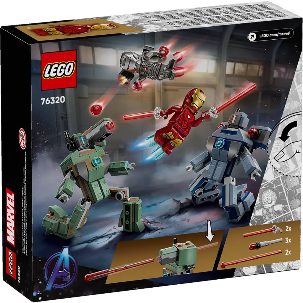 LEGO® Marvel: Iron Man und War Machine gegen Hammer-Drohnen (76320) kép 7