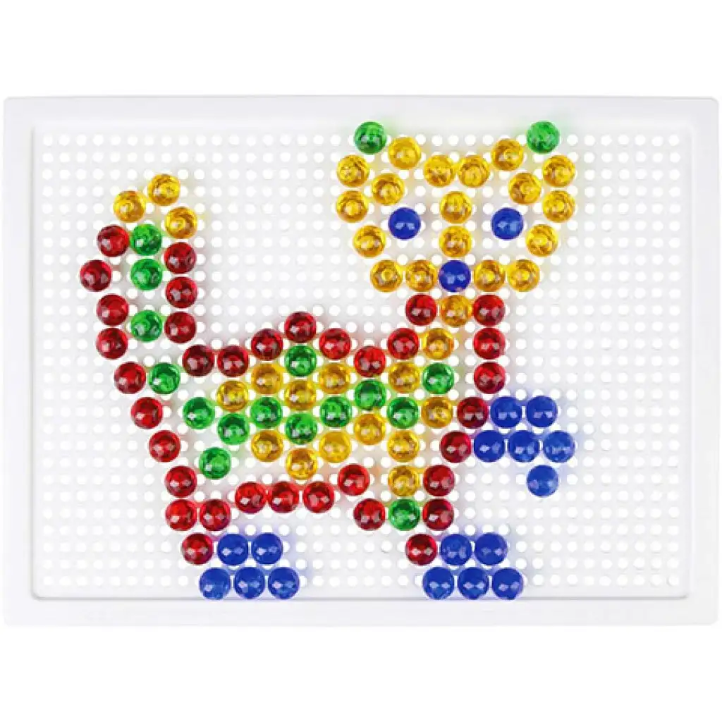 LENA: Mosaik Transparente Steckperlen Kreativ-Set 10mm 140 Stück kép 2