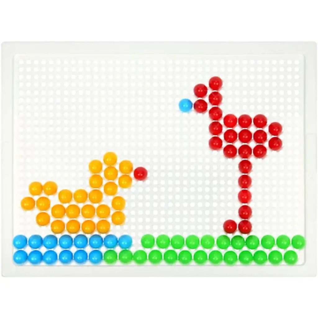 LENA: Mosaik Transparente Steckperlen Kreativ-Set 10mm 100 Stück kép 2