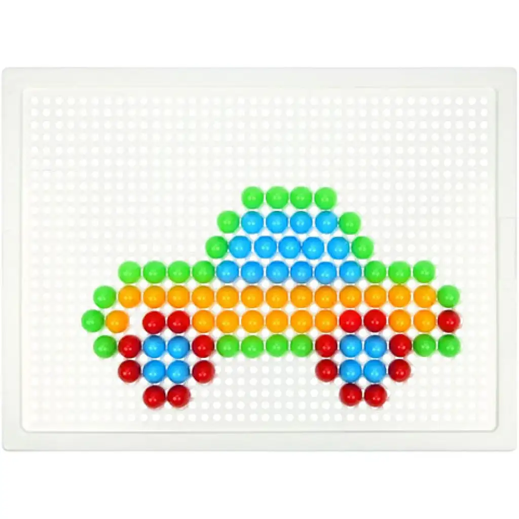 LENA: Mosaik Transparente Steckperlen Kreativ-Set 10mm 100 Stück kép 3