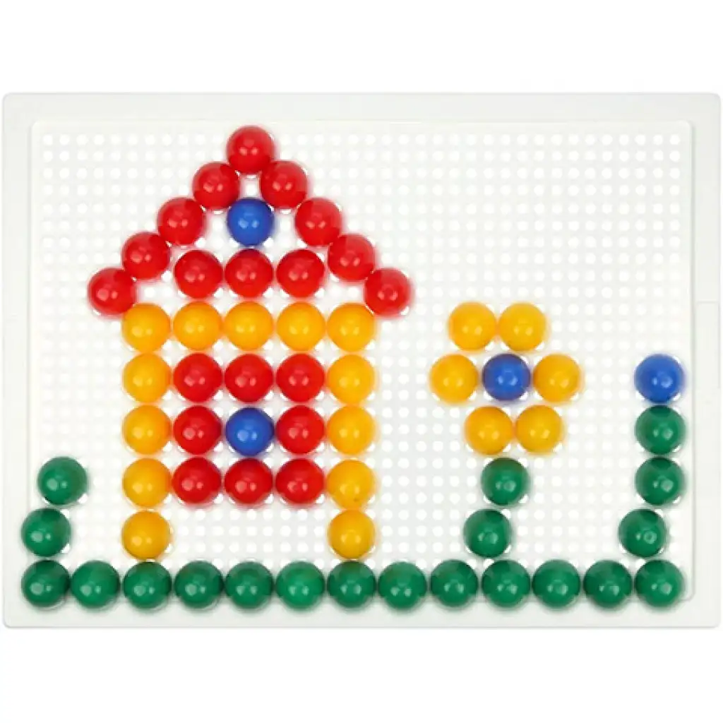 LENA: Mosaik Transparente Steckperlen Kreativset 15mm 80 Stück kép 2