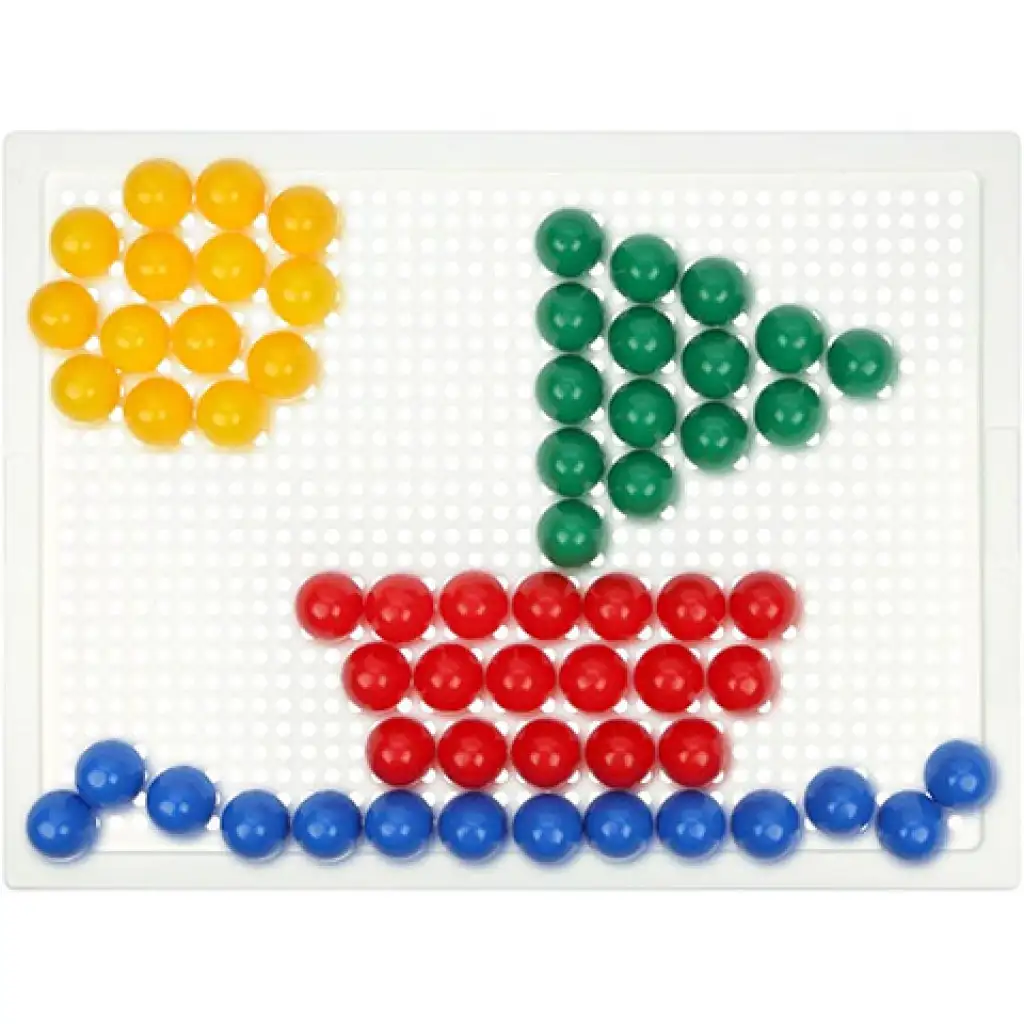 LENA: Mosaik Transparente Steckperlen Kreativset 15mm 80 Stück kép 4