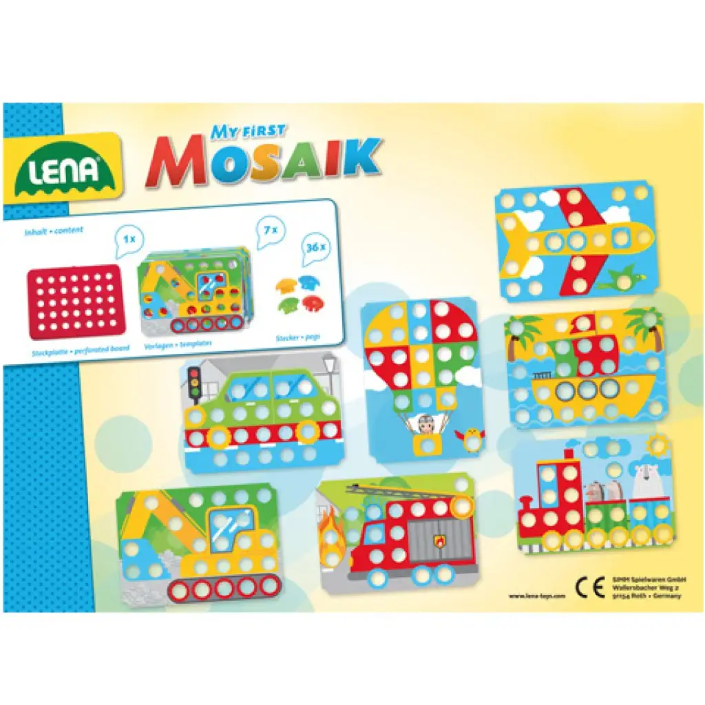 LENA: Mosaik Mein erstes Steckspiel - Fahrzeuge kép 3