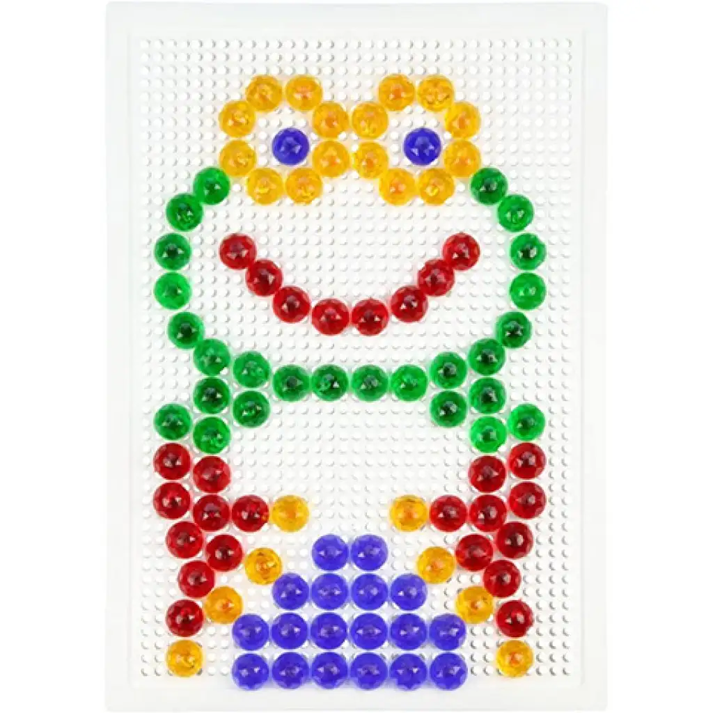 LENA: Mosaik Transparente Steckperlen Kreativ-Set 15mm 120 Stück kép 4