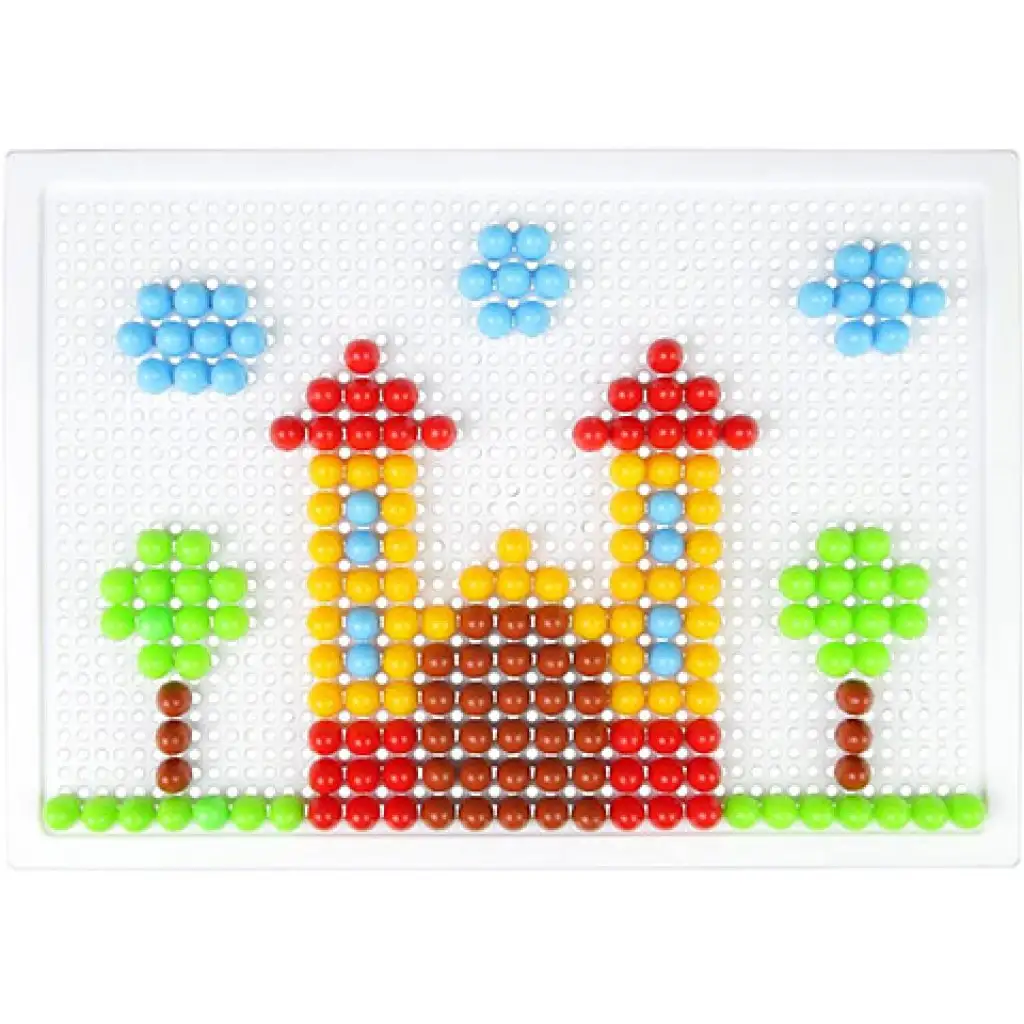 LENA: Mosaik Transparente Steckperlen Kreativ-Set 10mm 200 Stück kép 2