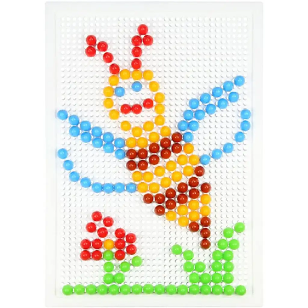 LENA: Mosaik Transparente Steckperlen Kreativ-Set 10mm 200 Stück kép 3