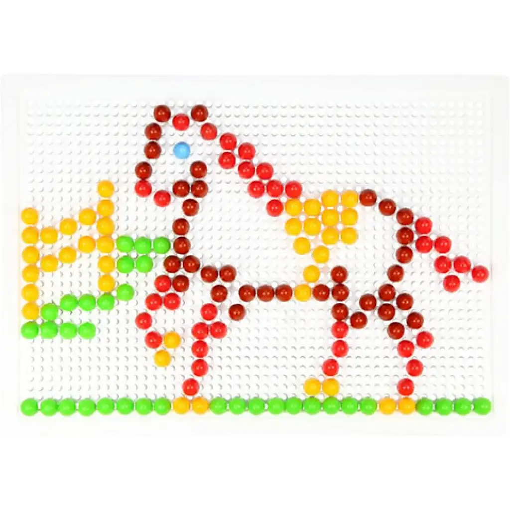 LENA: Mosaik Transparente Steckperlen Kreativ-Set 10mm 200 Stück kép 4