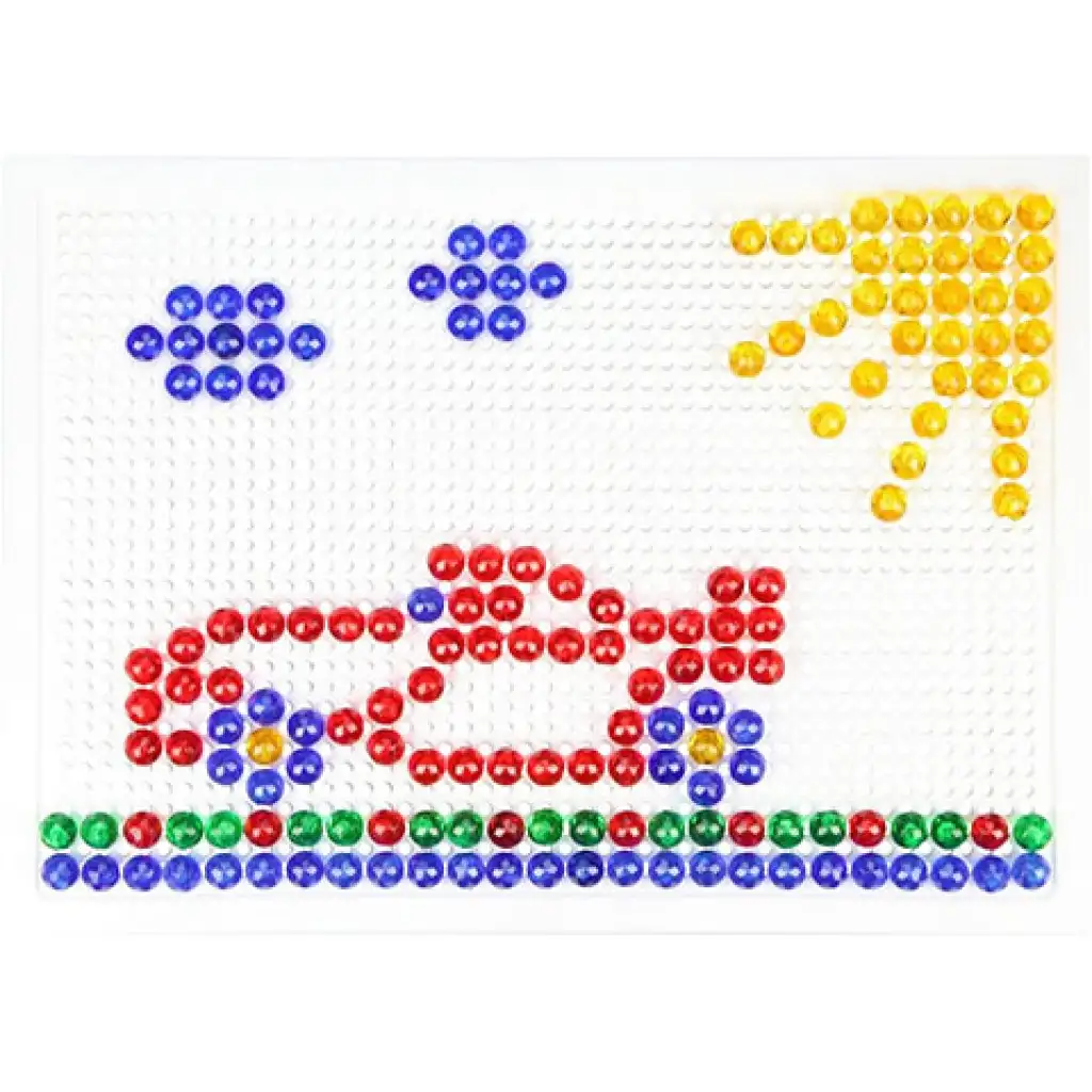 LENA: Mosaik Transparente Steckperlen Kreativ-Set 10mm 260 Stück kép 2