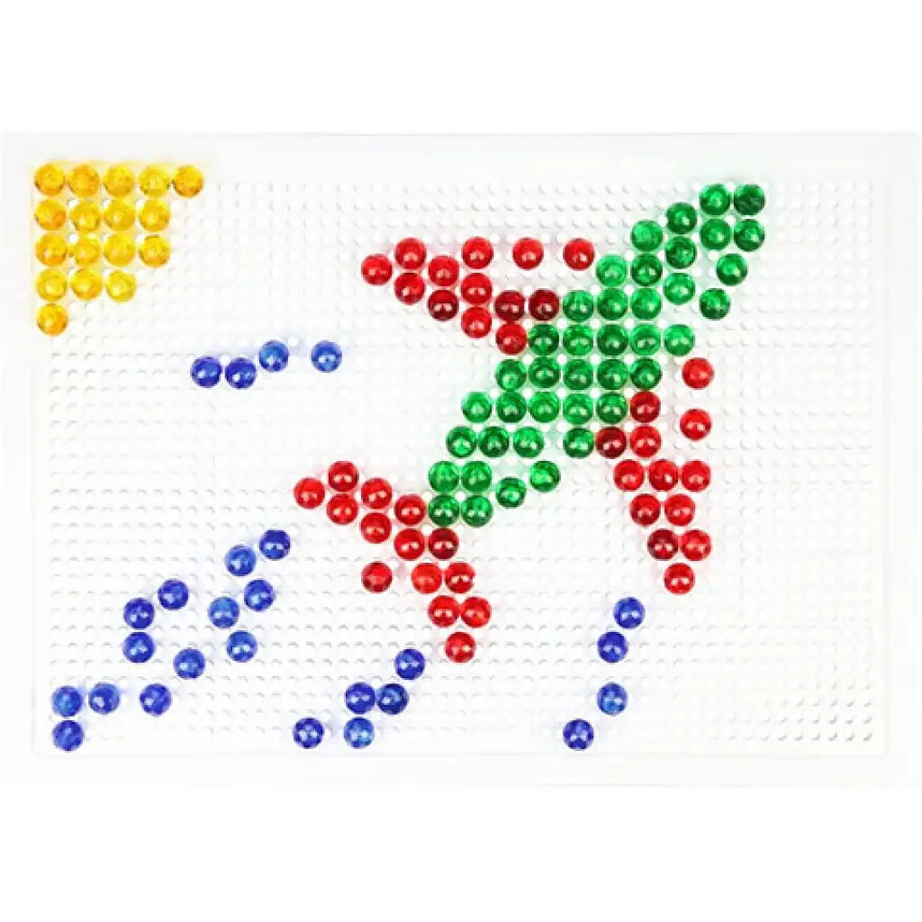 LENA: Mosaik Transparente Steckperlen Kreativ-Set 10mm 260 Stück kép 3
